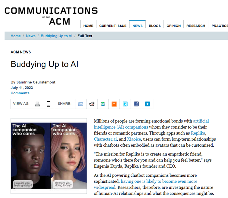 ACM News: Buddying Up to AI – Interview with Dr. Ulrich Gnewuch 